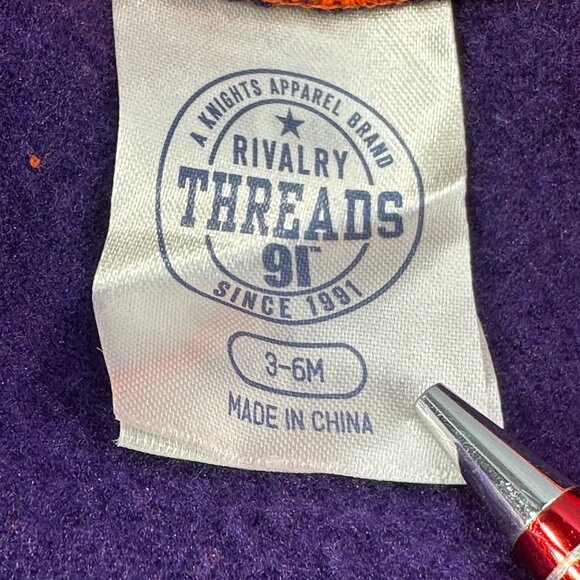 Rivalry Threads Infant Sz 3-6 Month One Piece Sleeper Clemson Orange Purple New - Picture 5 of 16